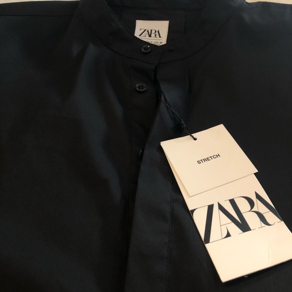 Zara Mandarin Pique T-Shirt (NWT) - Picture 2 of 6
